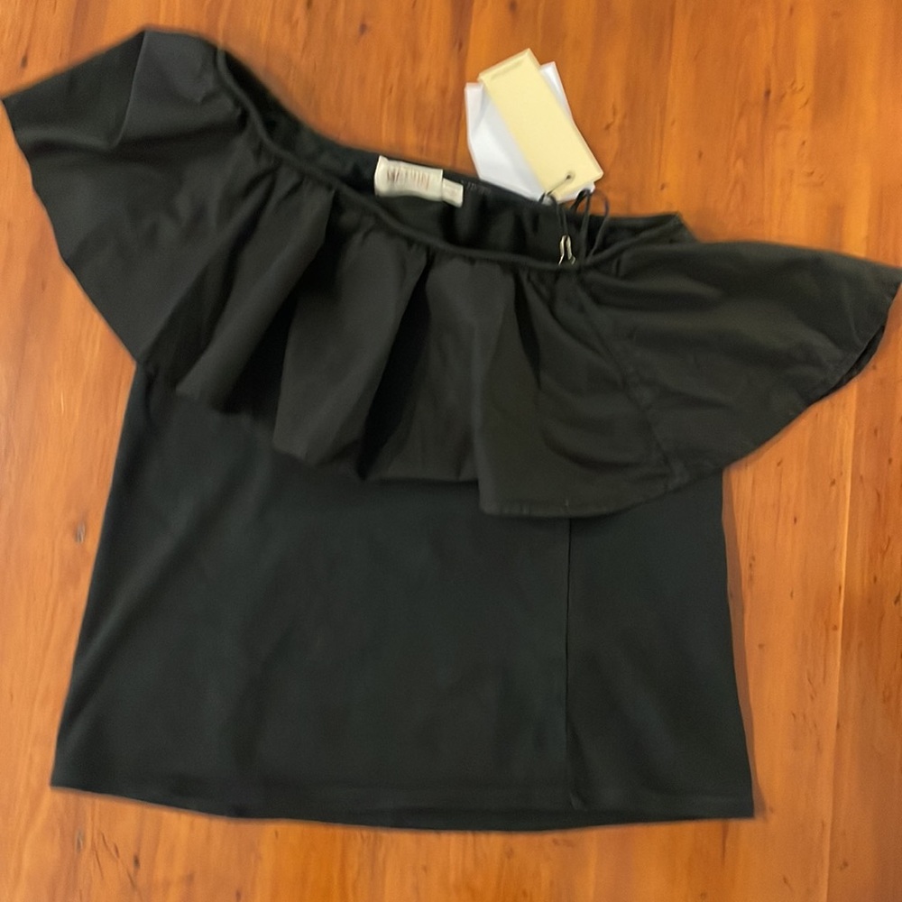 Nation Los Angeles Off the Shoulder black top size small